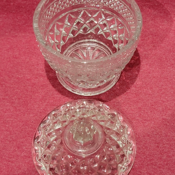 Vintage Glass Candy Dish with Lid - Picture 9 of 11